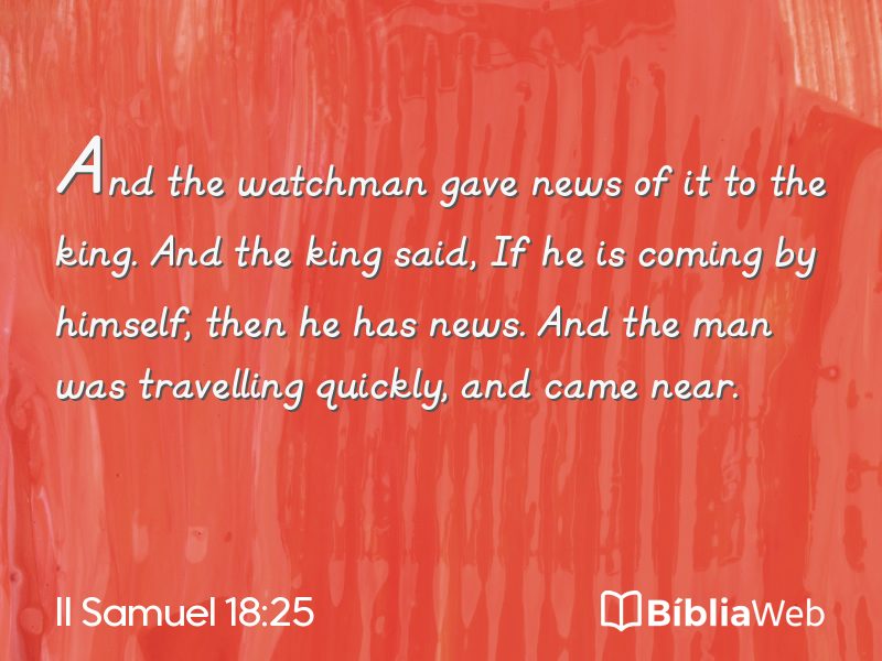 II Samuel 18:25 em imagem para compartilhar