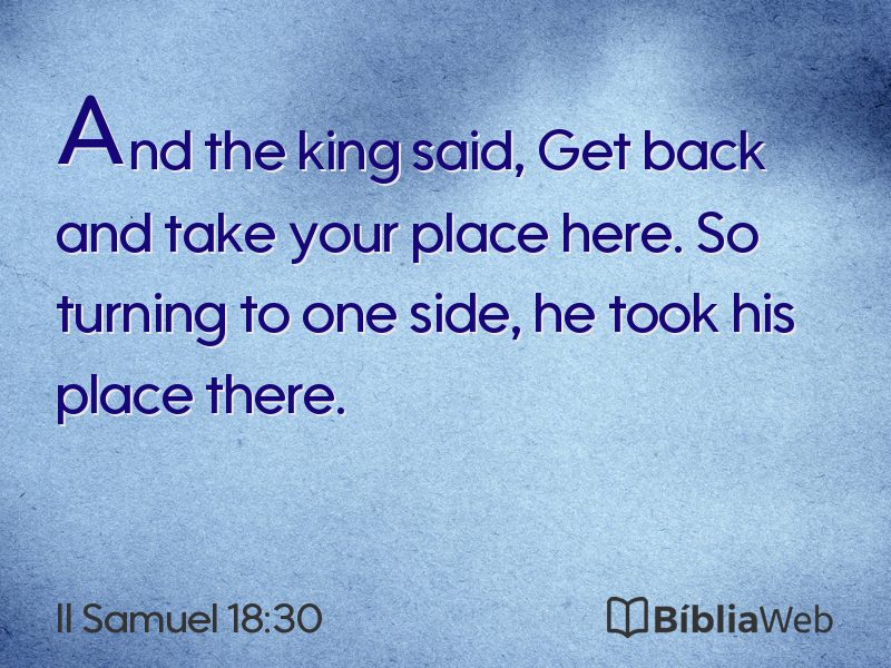 II Samuel 18:30 em imagem para compartilhar