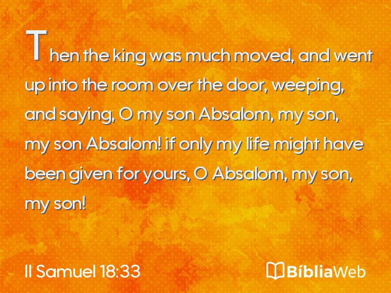 II Samuel 18:33 em imagem para compartilhar