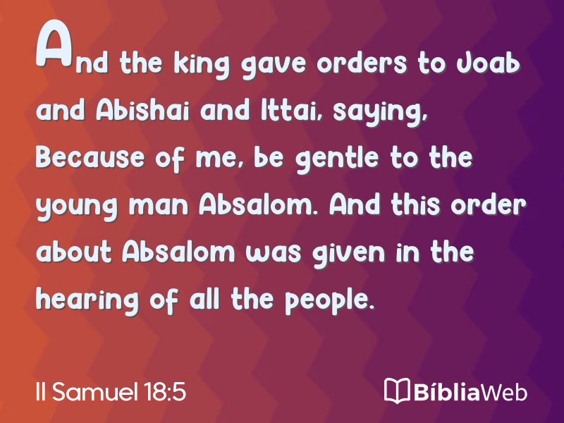 II Samuel 18:5 em imagem para compartilhar