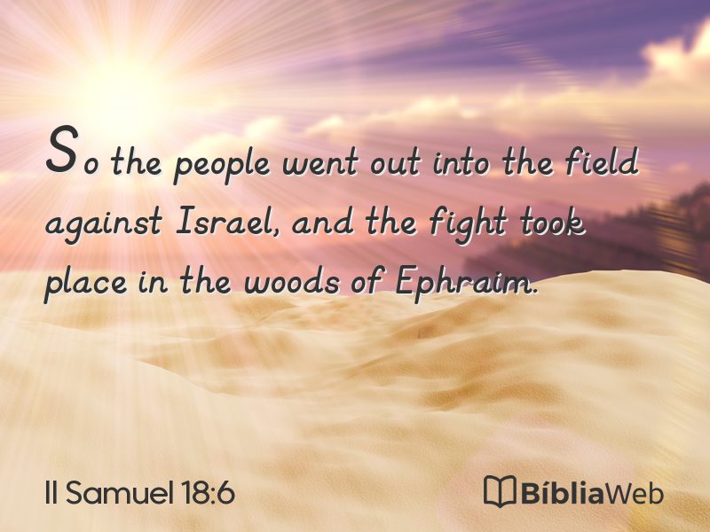 II Samuel 18:6 em imagem para compartilhar