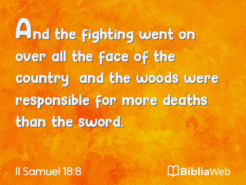 II Samuel 18:8 em imagem para compartilhar