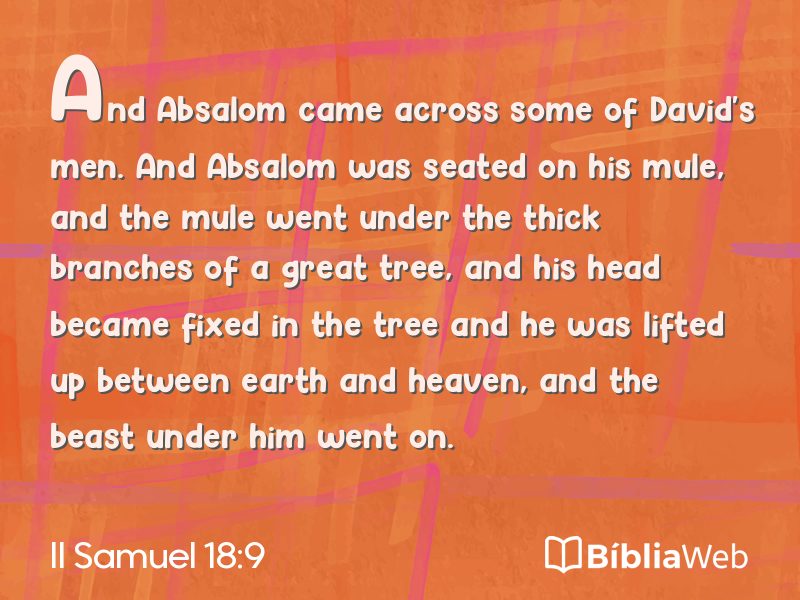 II Samuel 18:9 em imagem para compartilhar