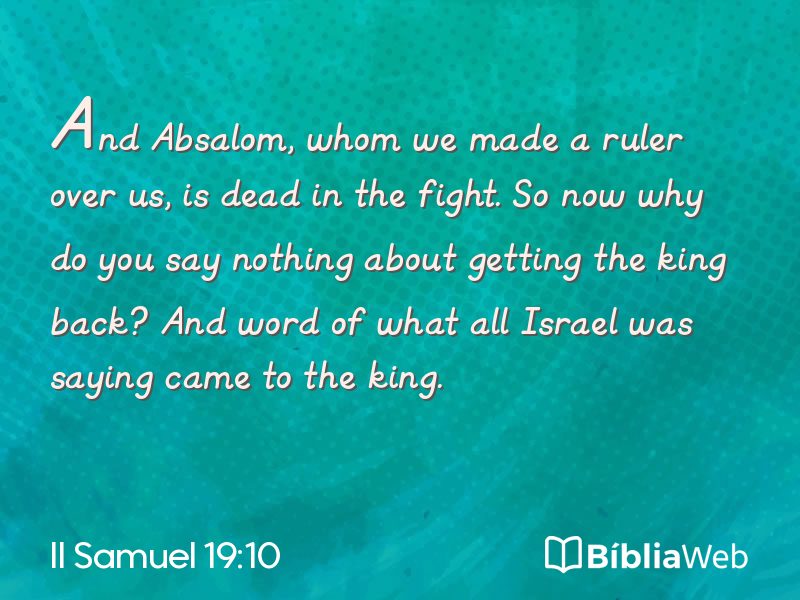 II Samuel 19:10 em imagem para compartilhar