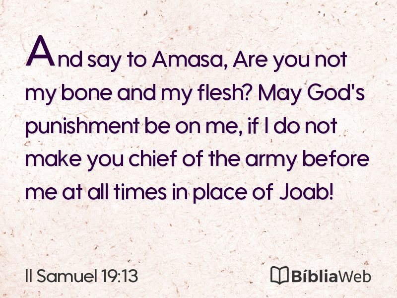 II Samuel 19:13 em imagem para compartilhar