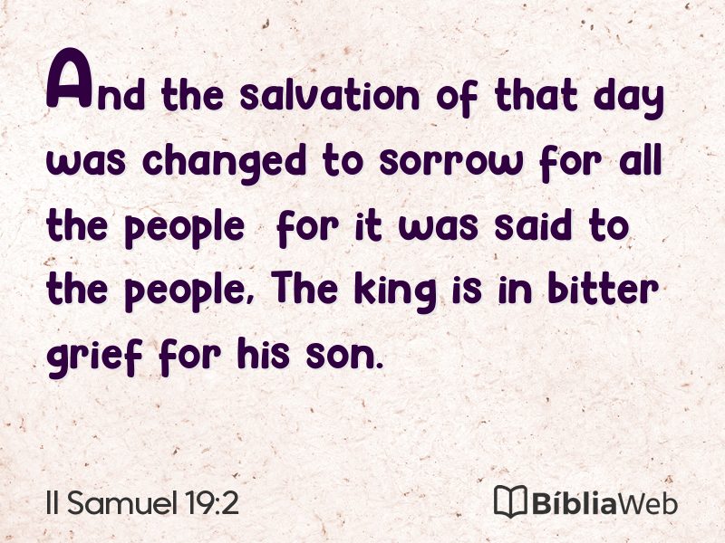 II Samuel 19:2 em imagem para compartilhar