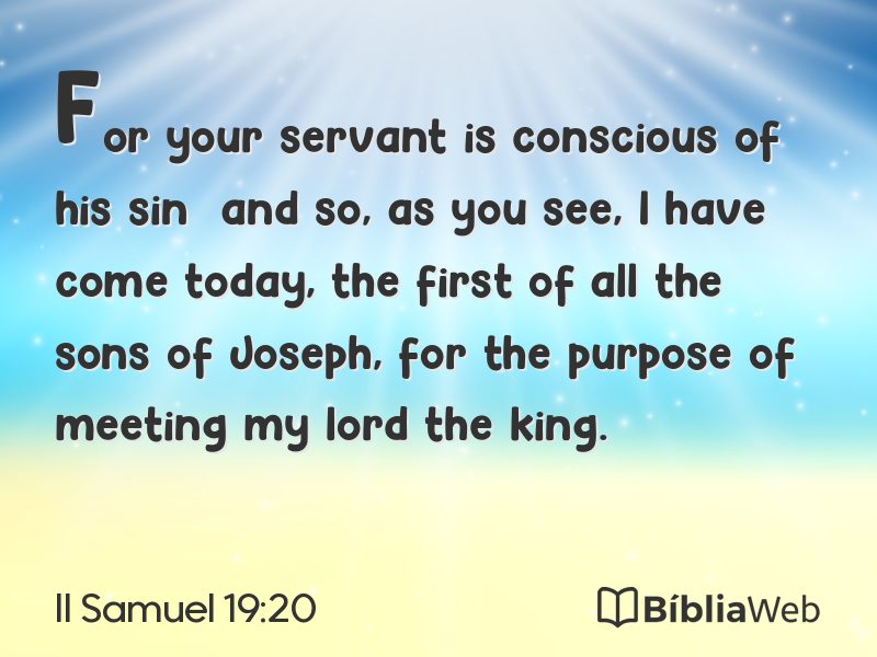 II Samuel 19:20 em imagem para compartilhar