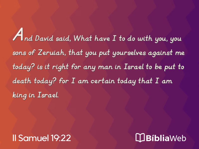 II Samuel 19:22 em imagem para compartilhar