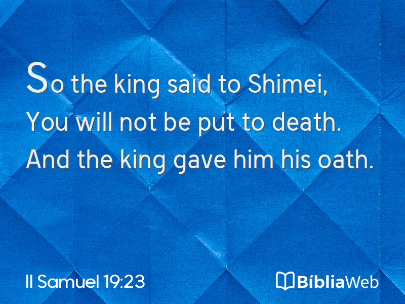 II Samuel 19:23 em imagem para compartilhar