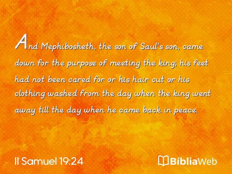 II Samuel 19:24 em imagem para compartilhar