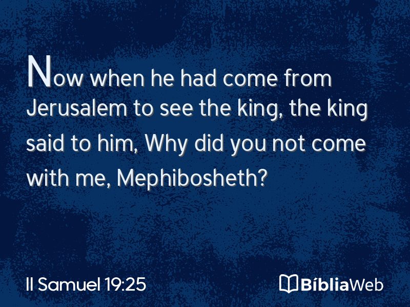 II Samuel 19:25 em imagem para compartilhar
