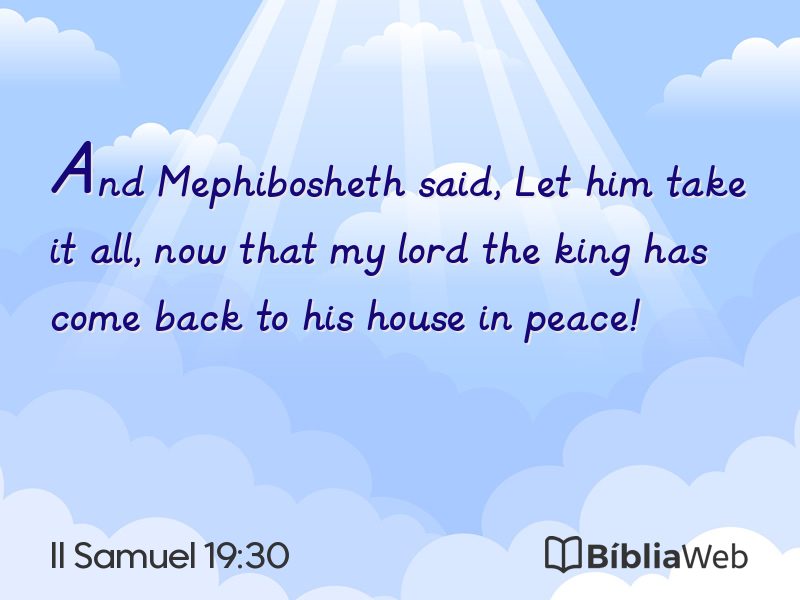 II Samuel 19:30 em imagem para compartilhar