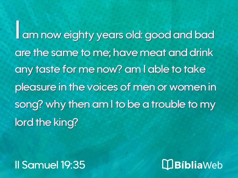 II Samuel 19:35 em imagem para compartilhar