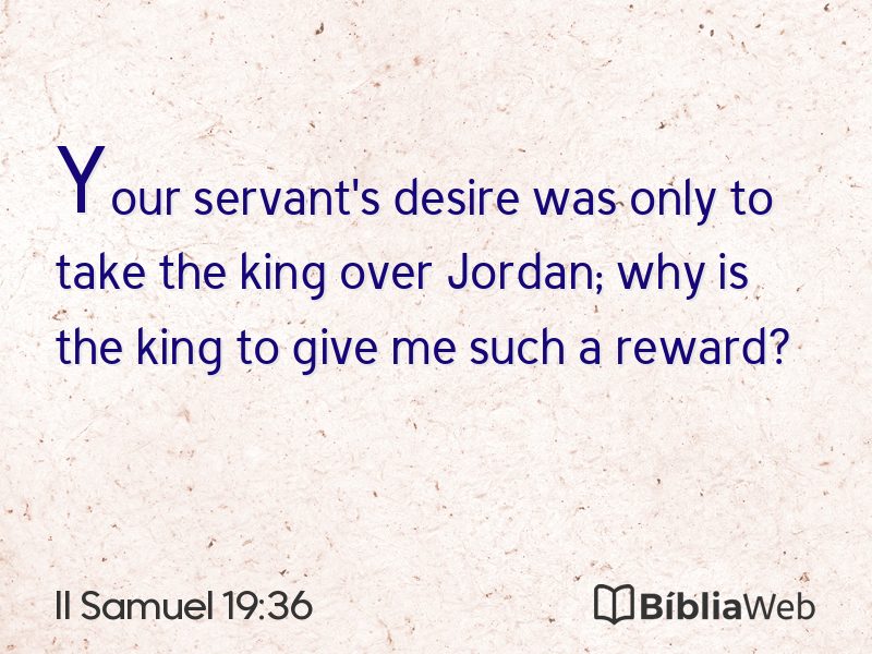 II Samuel 19:36 em imagem para compartilhar