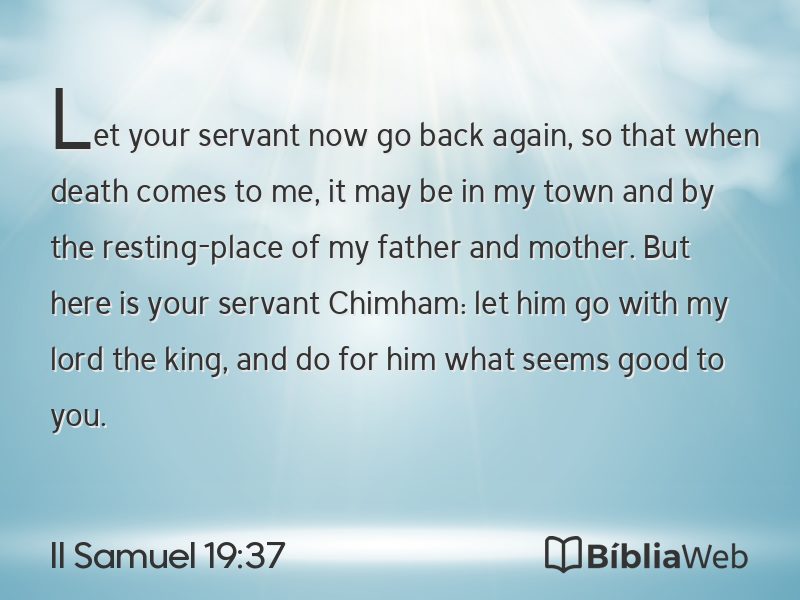 II Samuel 19:37 em imagem para compartilhar