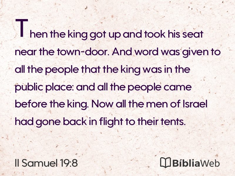 II Samuel 19:8 em imagem para compartilhar