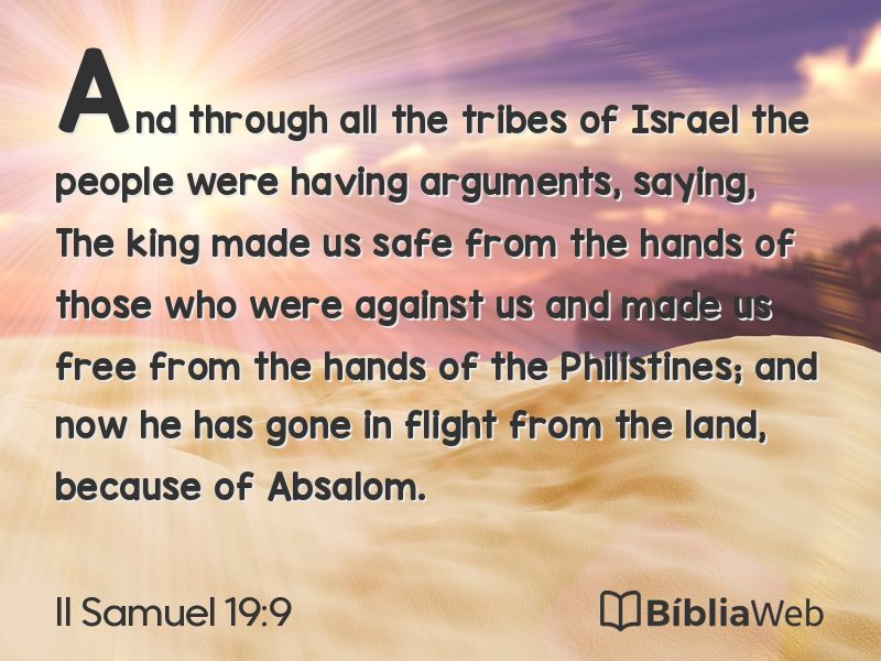 II Samuel 19:9 em imagem para compartilhar
