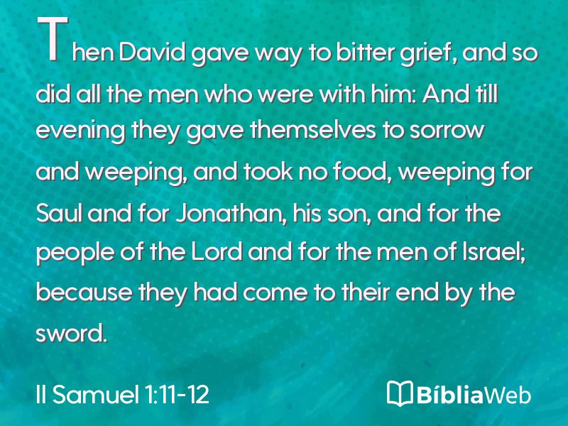 II Samuel 1:11-12 em imagem para compartilhar