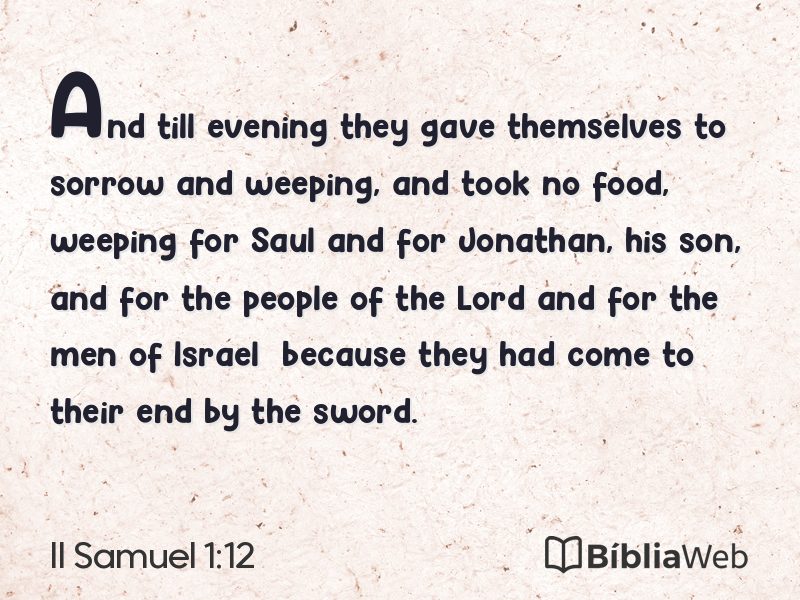 II Samuel 1:12 em imagem para compartilhar
