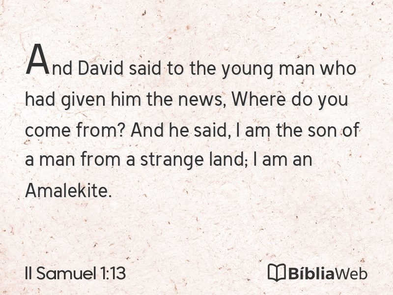 II Samuel 1:13 em imagem para compartilhar