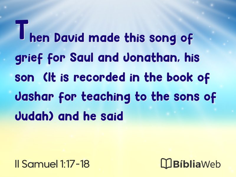 II Samuel 1:17-18 em imagem para compartilhar