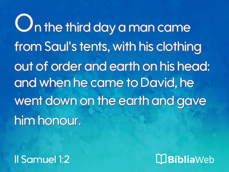 II Samuel 1:2 em imagem para compartilhar