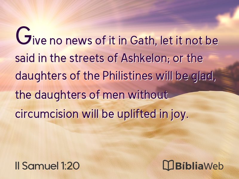 II Samuel 1:20 em imagem para compartilhar