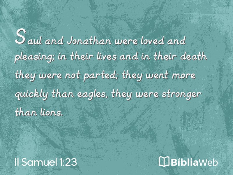 II Samuel 1:23 em imagem para compartilhar
