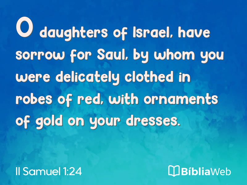 II Samuel 1:24 em imagem para compartilhar