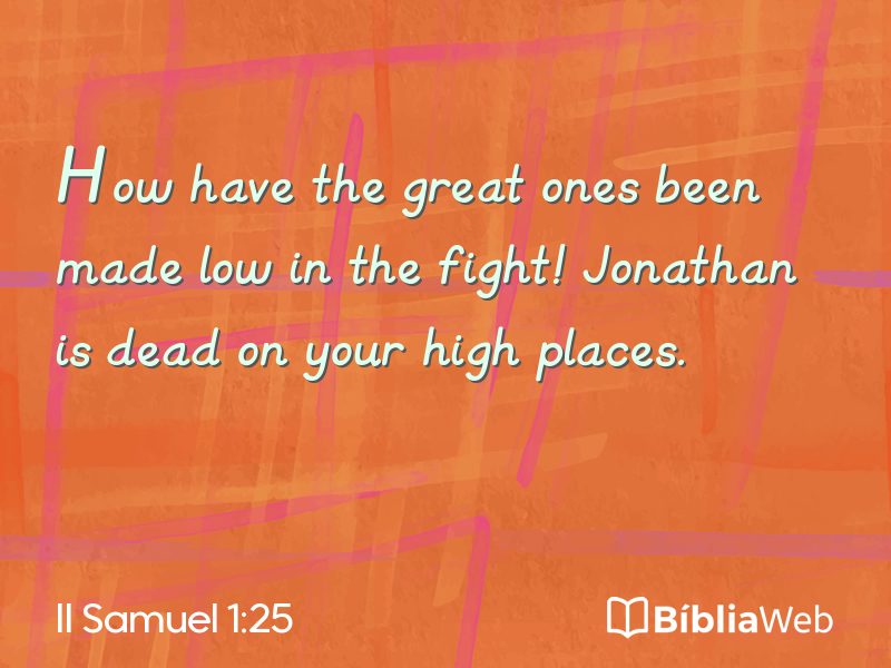 II Samuel 1:25 em imagem para compartilhar