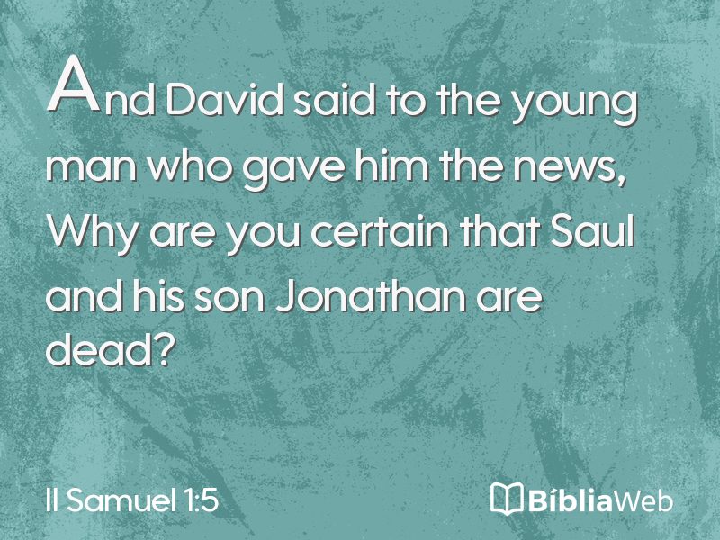 II Samuel 1:5 em imagem para compartilhar