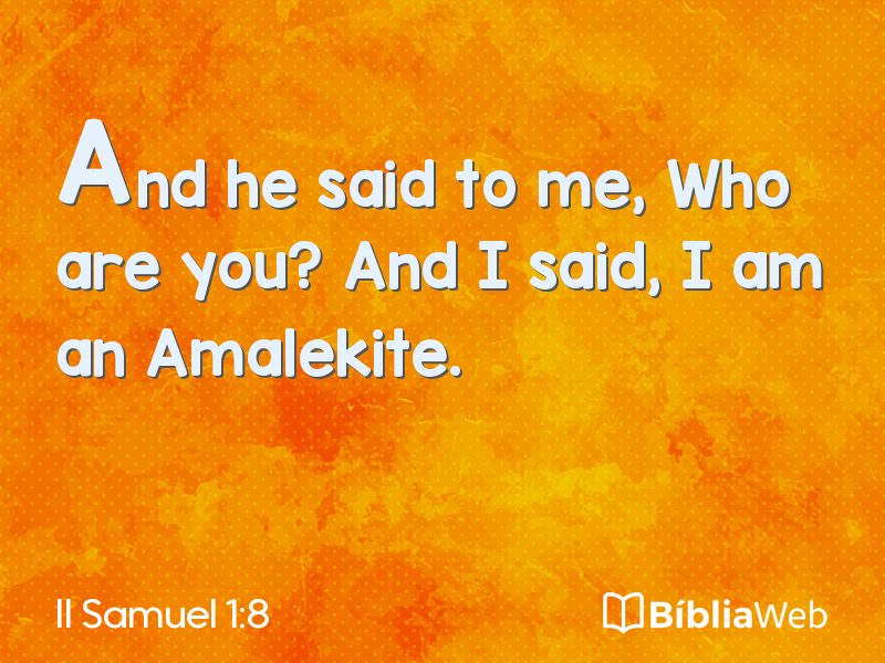 II Samuel 1:8 em imagem para compartilhar