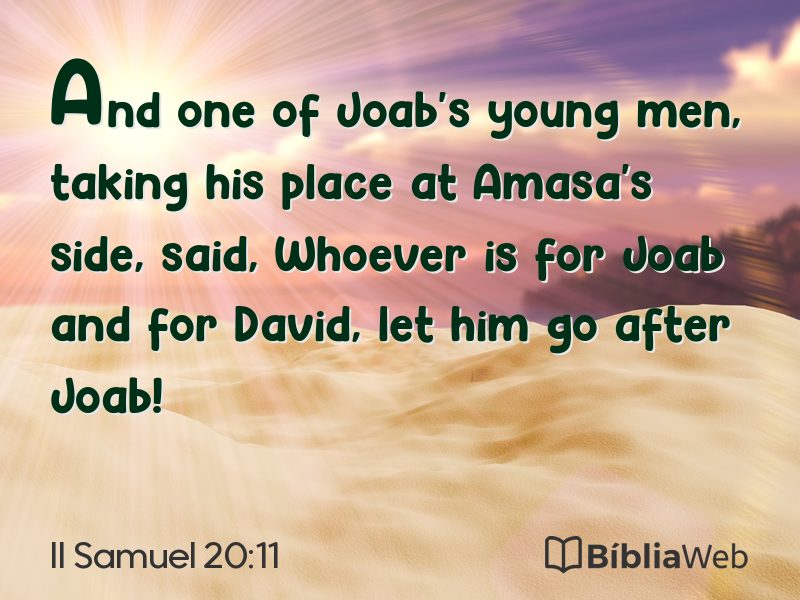 II Samuel 20:11 em imagem para compartilhar