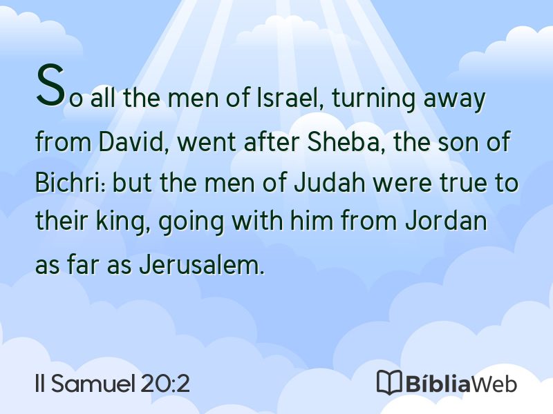 II Samuel 20:2 em imagem para compartilhar