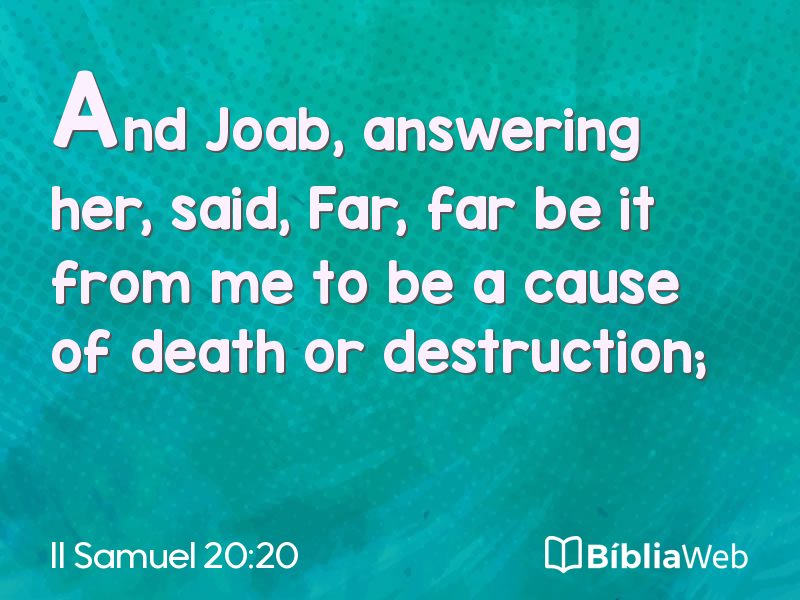 II Samuel 20:20 em imagem para compartilhar