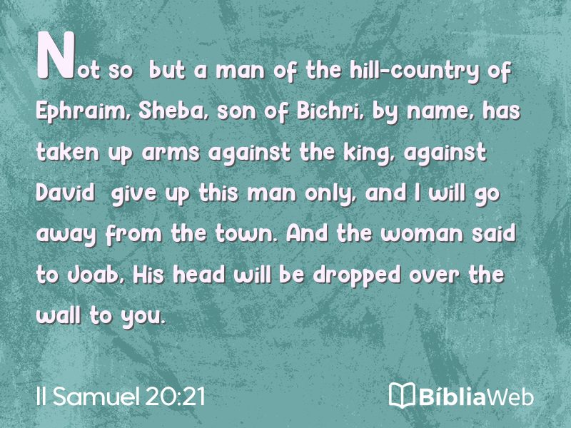 II Samuel 20:21 em imagem para compartilhar