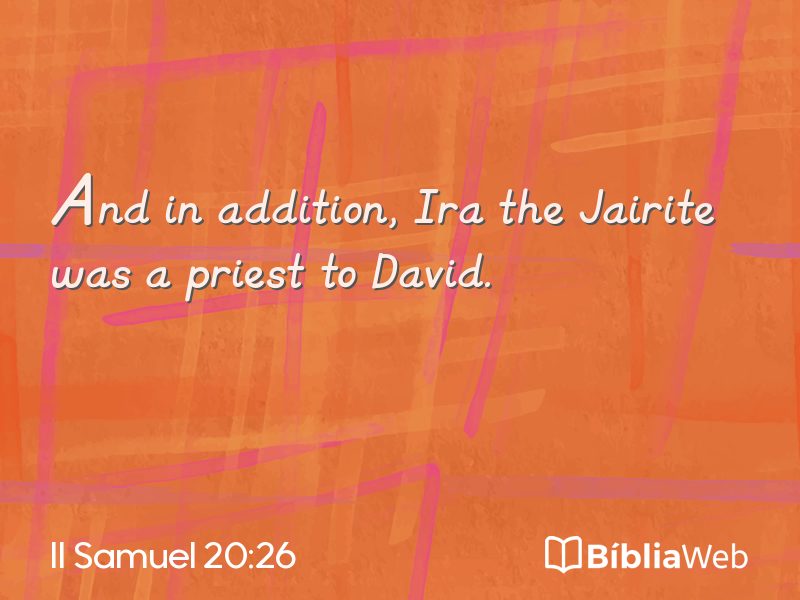 II Samuel 20:26 em imagem para compartilhar