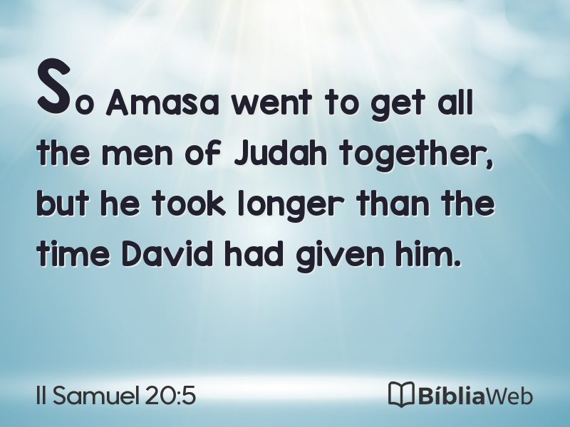 II Samuel 20:5 em imagem para compartilhar
