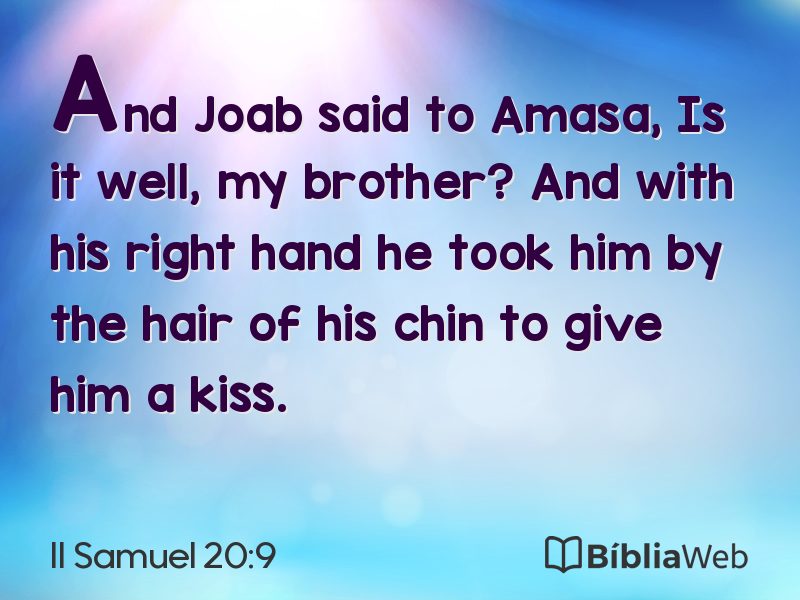 II Samuel 20:9 em imagem para compartilhar