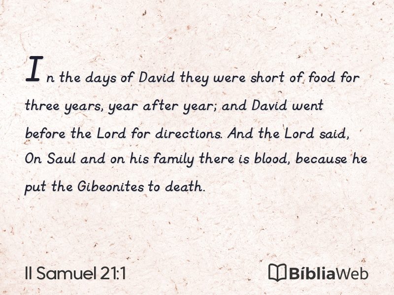 II Samuel 21:1 em imagem para compartilhar