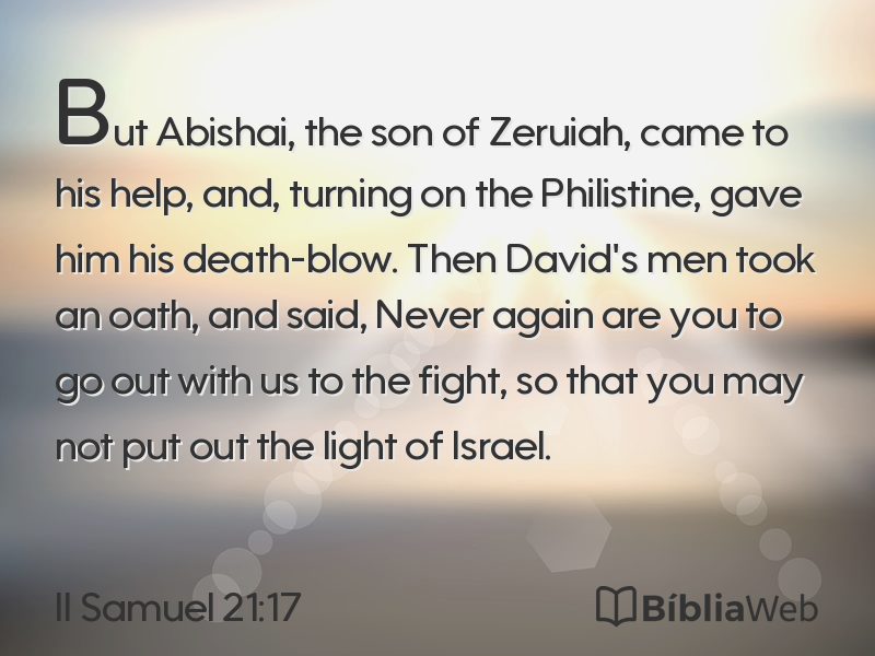 II Samuel 21:17 em imagem para compartilhar