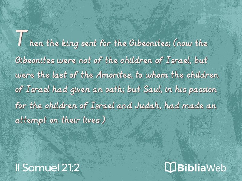 II Samuel 21:2 em imagem para compartilhar