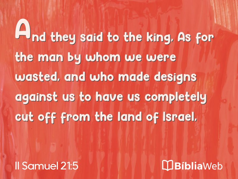 II Samuel 21:5 em imagem para compartilhar