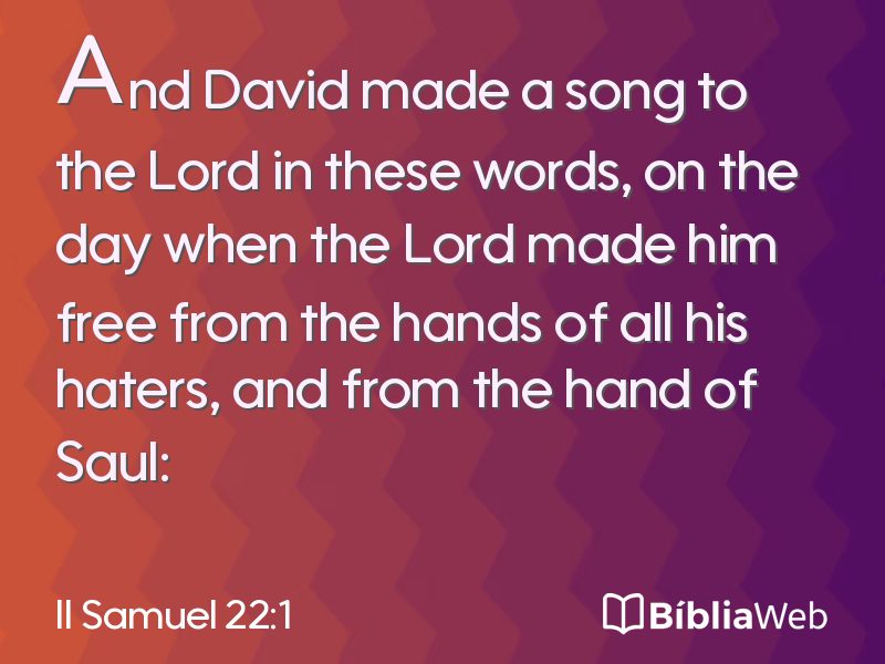 II Samuel 22:1 em imagem para compartilhar