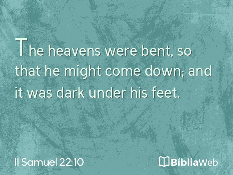 II Samuel 22:10 em imagem para compartilhar