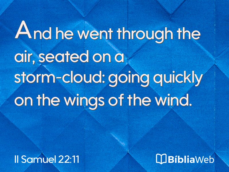 II Samuel 22:11 em imagem para compartilhar