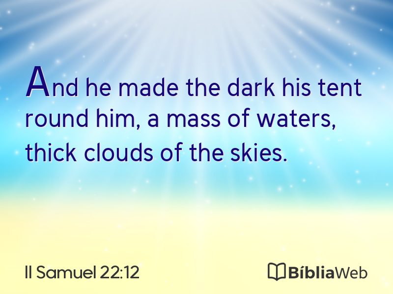 II Samuel 22:12 em imagem para compartilhar