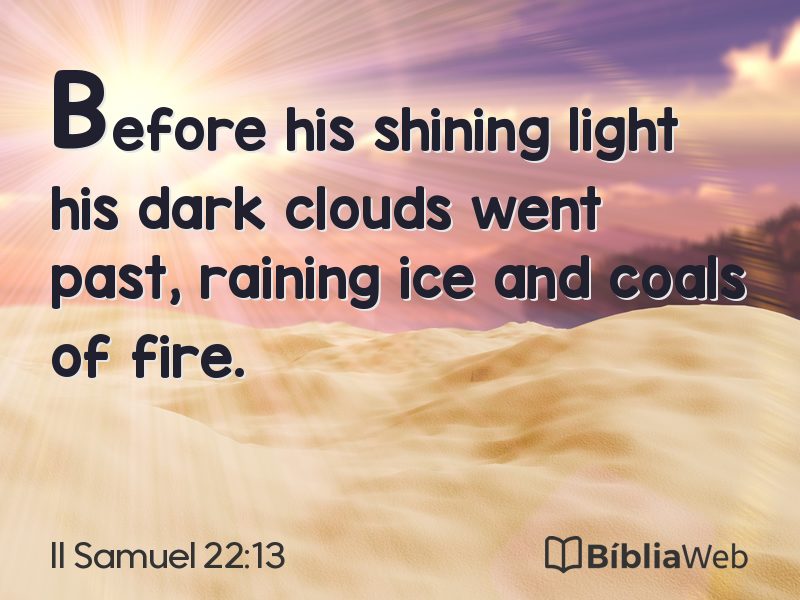 II Samuel 22:13 em imagem para compartilhar
