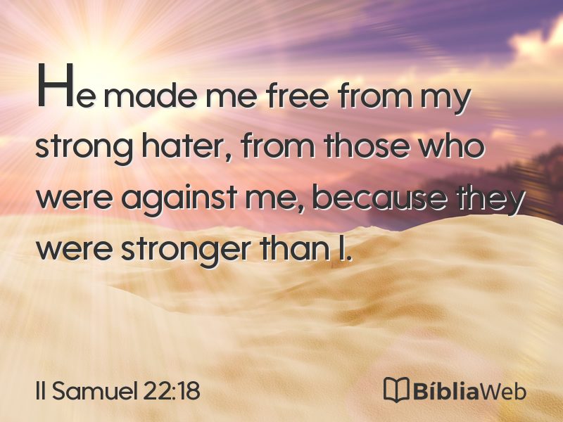 II Samuel 22:18 em imagem para compartilhar