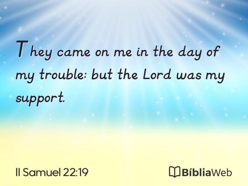 II Samuel 22:19 em imagem para compartilhar